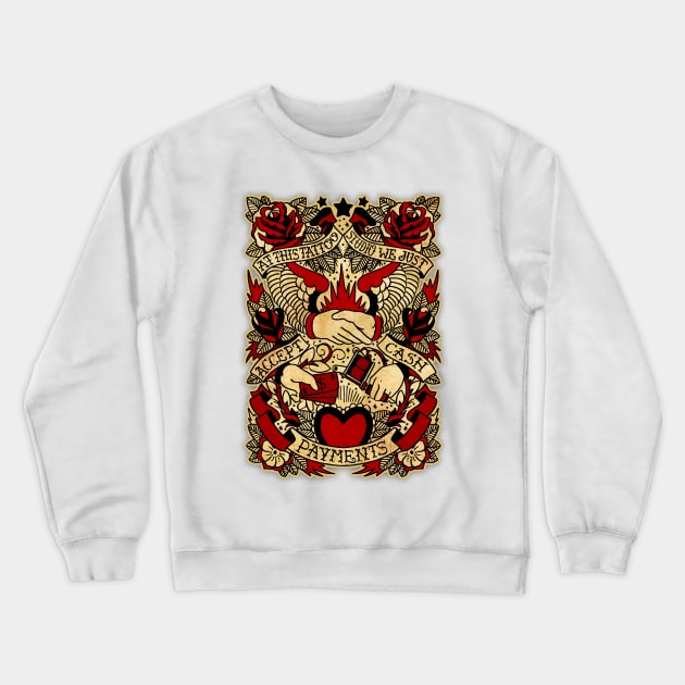 Tattoo studio Crewneck Sweatshirt by Don Chuck Carvalho